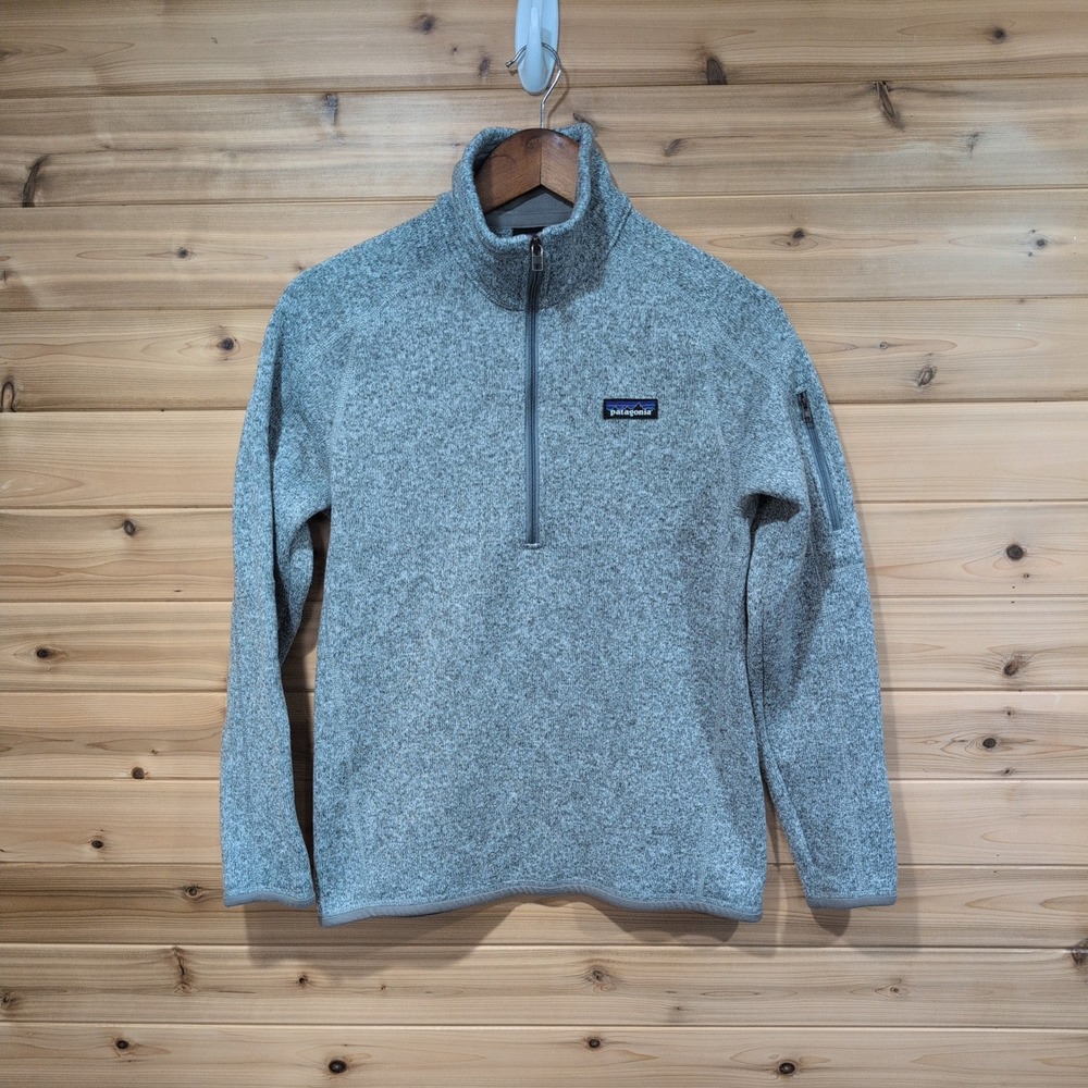 Patagonia Better Sweater 1/4 Zip Pullover Grey Heather 25618 Women's Size M